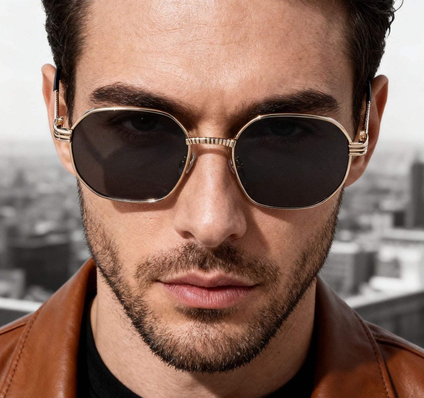 # New Metal Frame Oval Men's Sunglasses