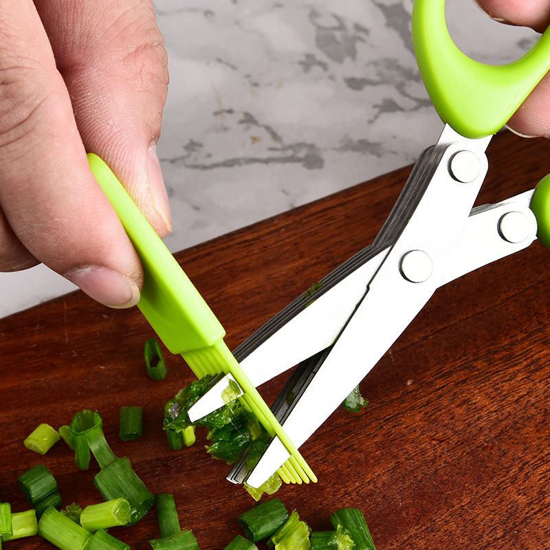 Multi-functional Multi-layer Scallion Scissors