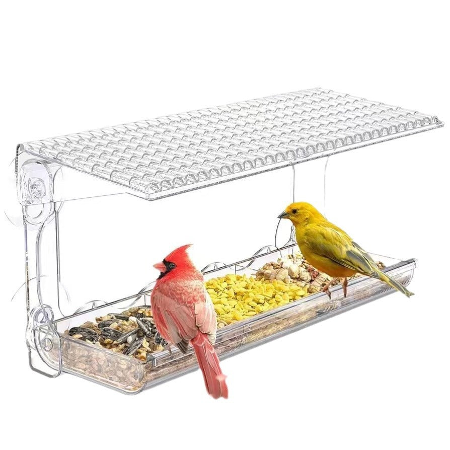 Outdoor Window-Style Transparent Bird Feeder