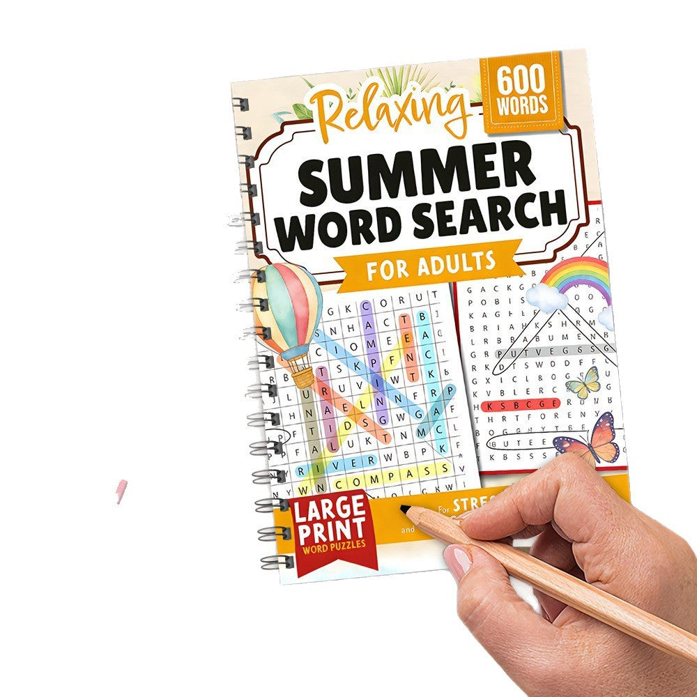 # Summer History-Themed Large-Print Word Puzzle Game Book