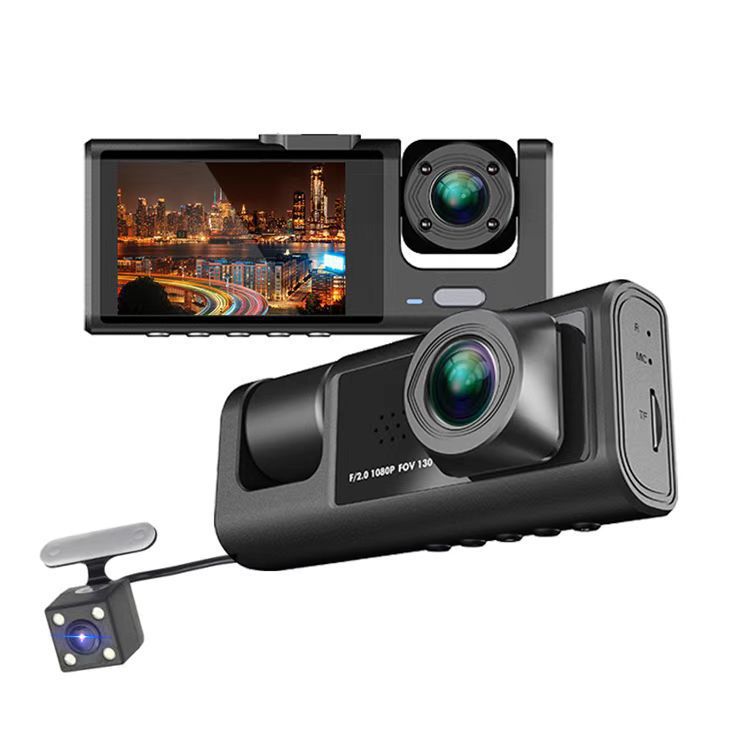# 2-inch Screen Three-Channel HD Dash Cam