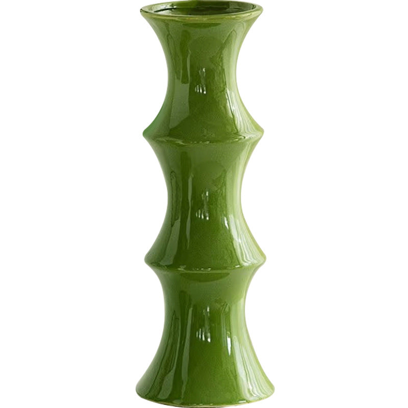 Bamboo-Shaped Ceramic Miniature Vase Ornament