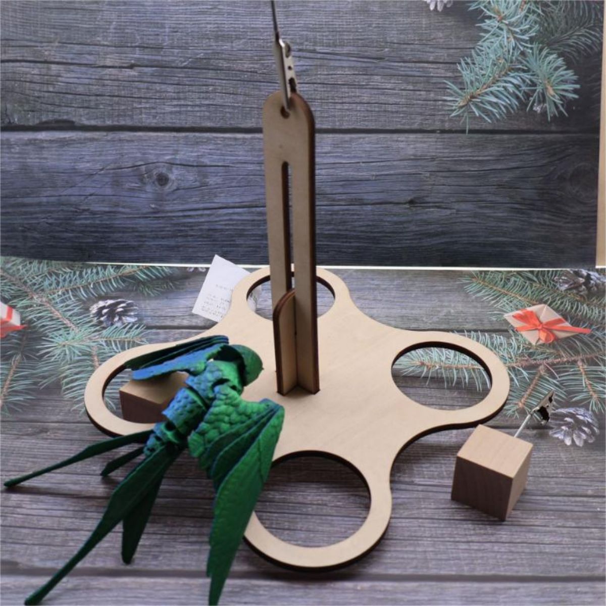 # Wooden Hanging Bird Feeder Tray