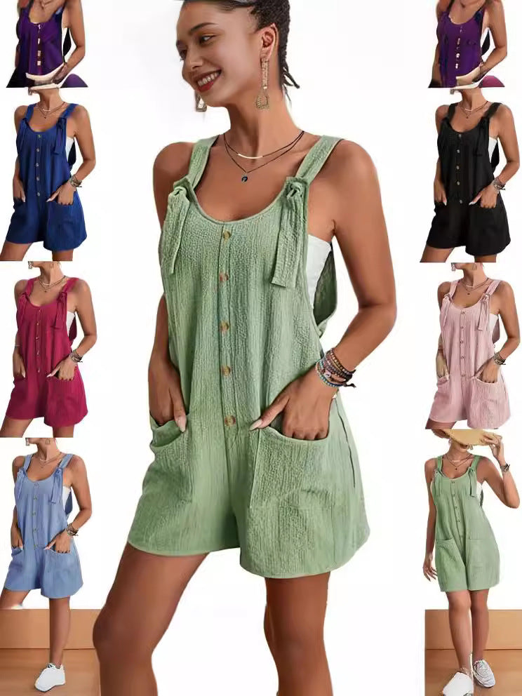 # Summer Women's Suspender Shorts Overall Jumpsuit