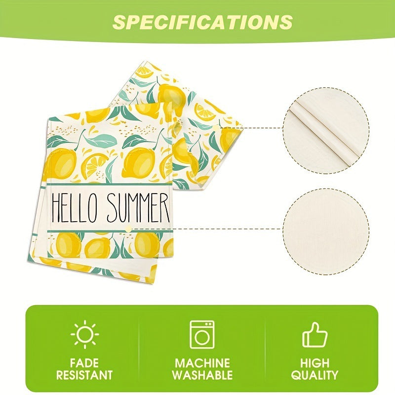 # Lemon-Themed Table Runner