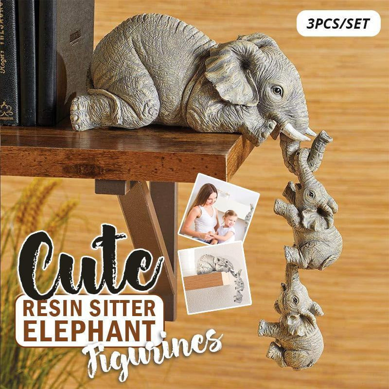 # Mother's Love Elephant Resin Ornament