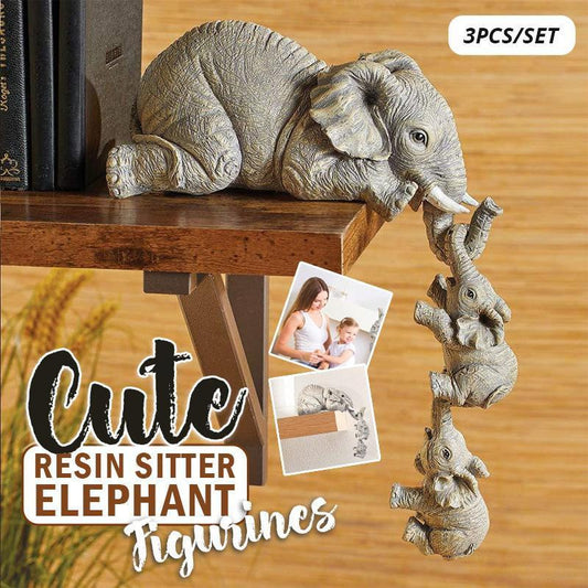 # Mother's Love Elephant Resin Ornament