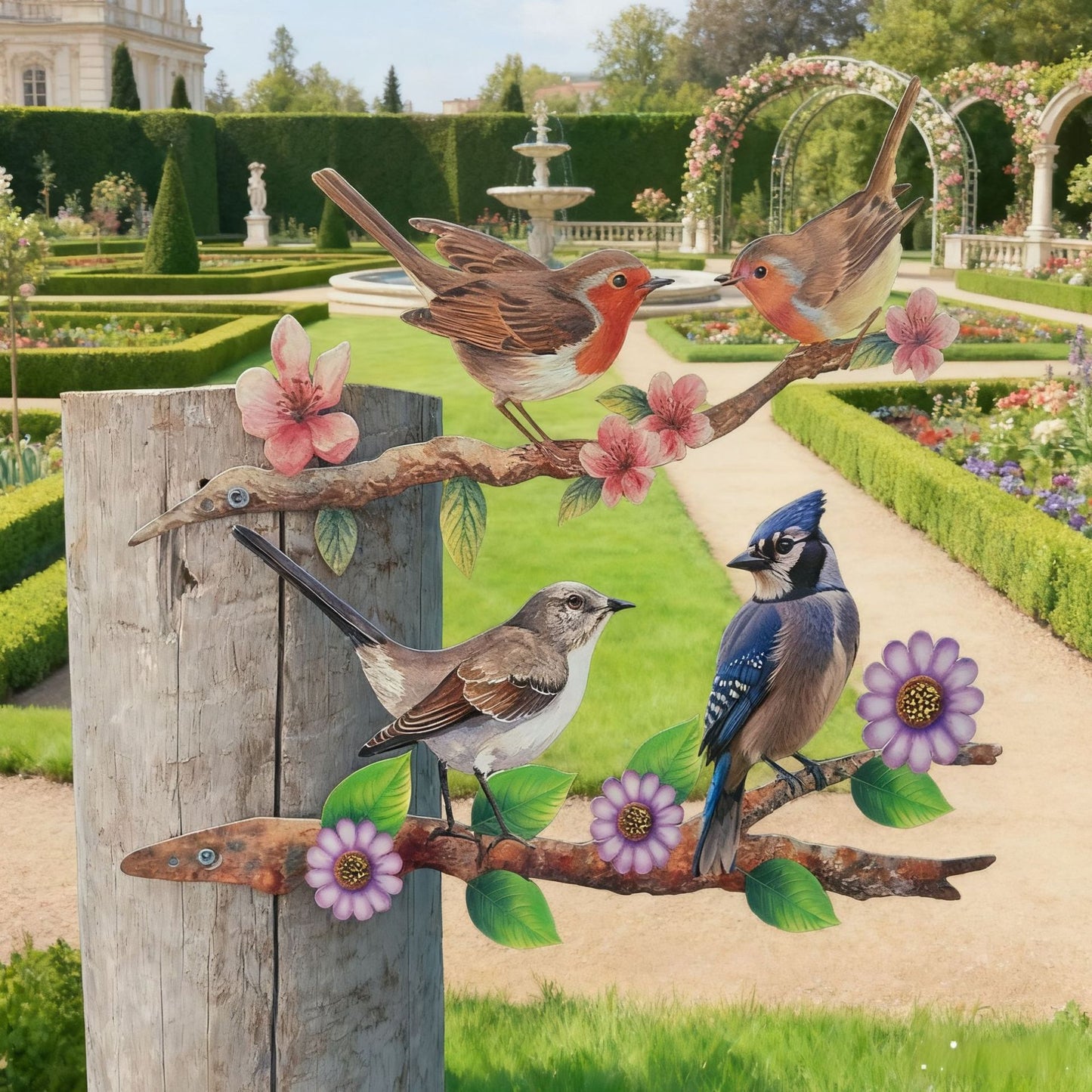Metal Bird Outdoor Wall Decor