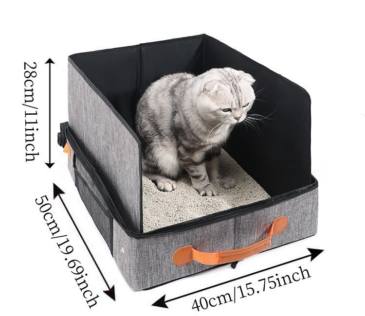 # Portable Foldable Fabric Cat Litter Box