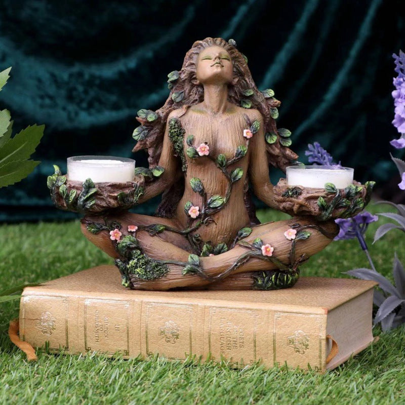 # Forest Guardian Art Candlestick Ornament