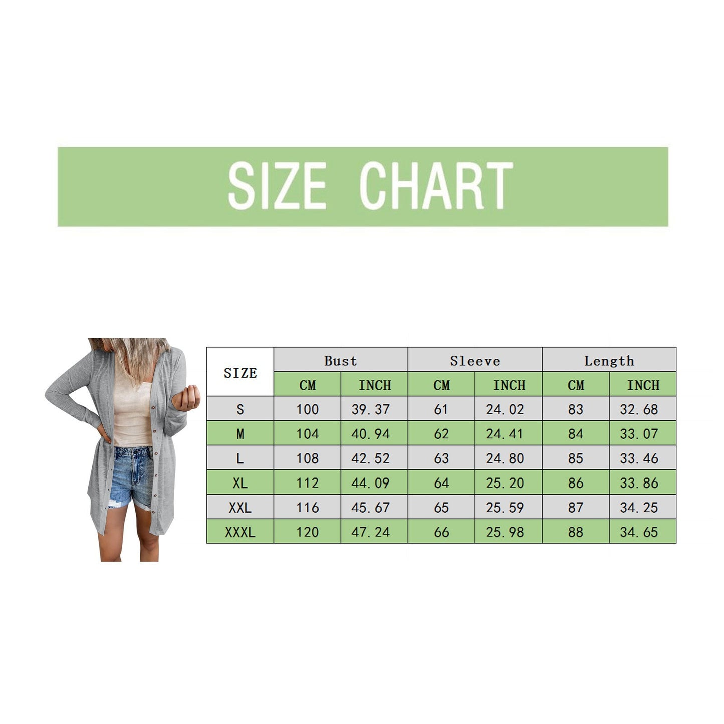 # Women's Solid Color Long-Sleeved Cardigan/Outerwear