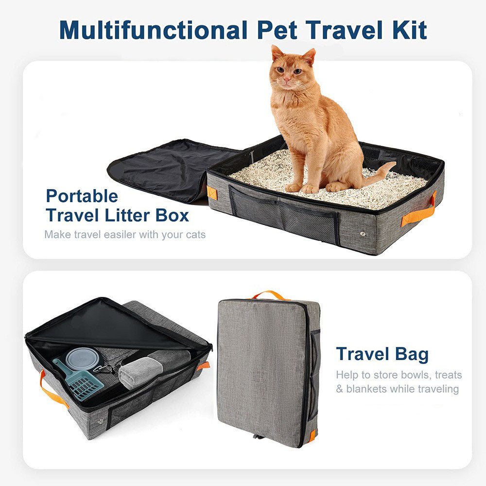 # Portable Foldable Fabric Cat Litter Box