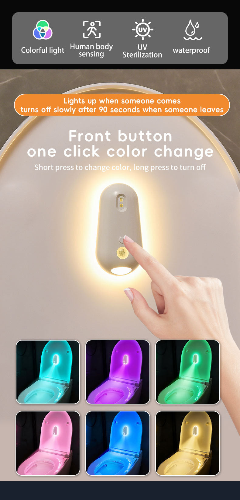 # Human Body Induction Sterilizing Toilet Light