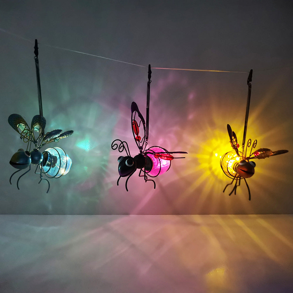 Solar-Powered Simulated Insect Garden Hanging Light