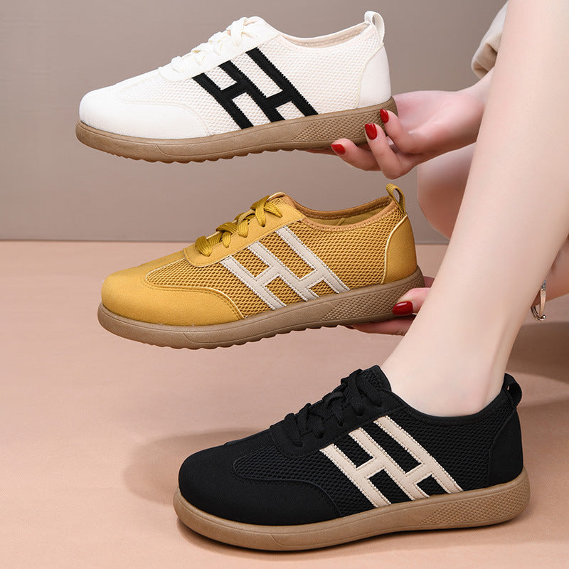 Breathable Mesh Soft-Soled Women's Cloth Shoes