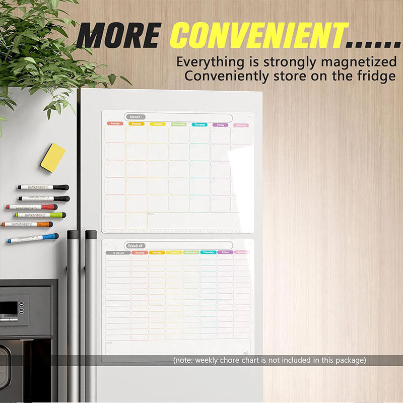 # Magnetic Erasable Calendar/Planner Set for Refrigerator