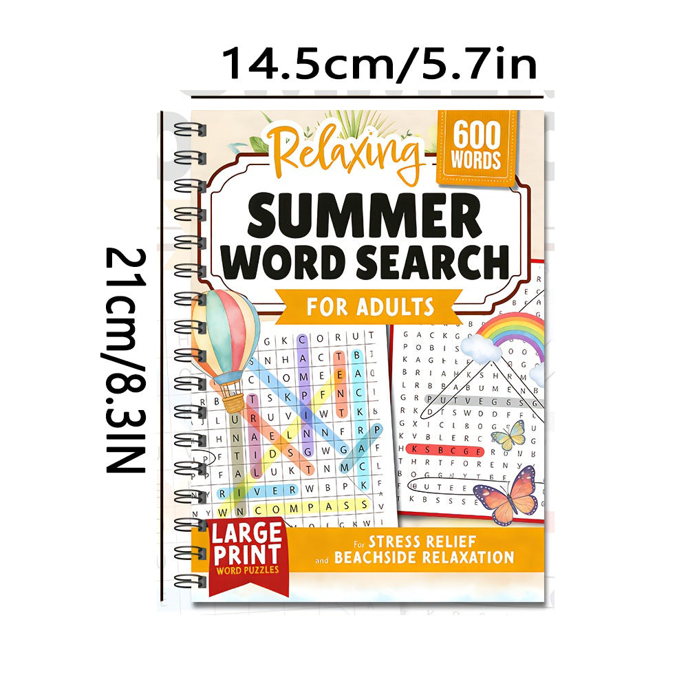# Summer History-Themed Large-Print Word Puzzle Game Book