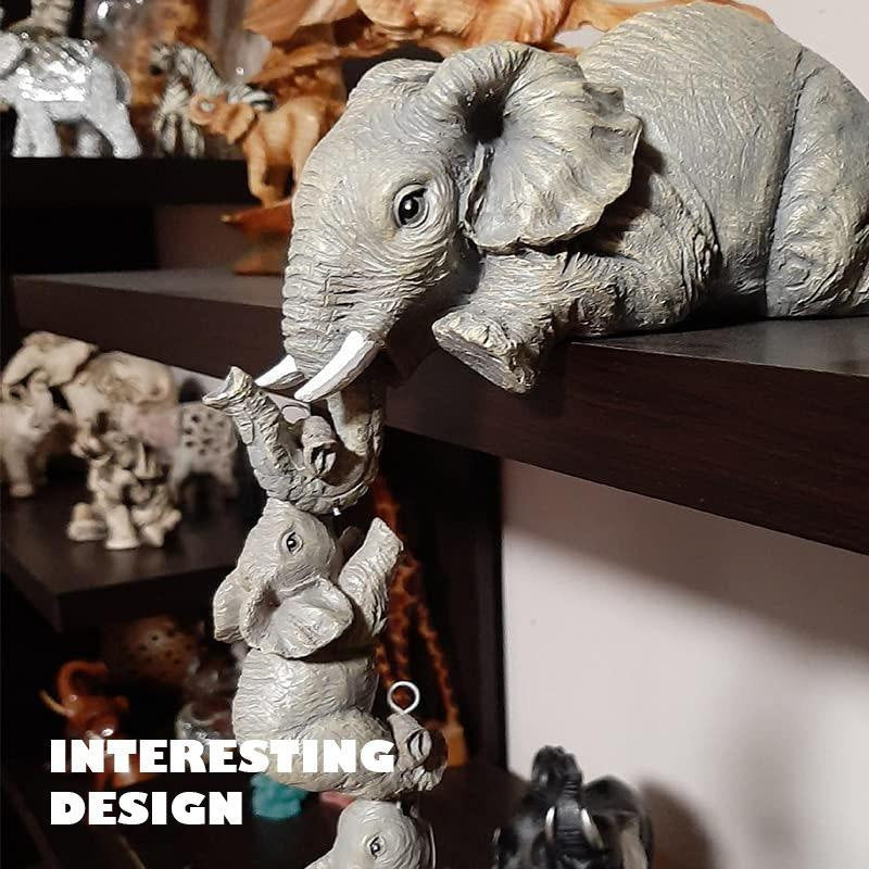 # Mother's Love Elephant Resin Ornament