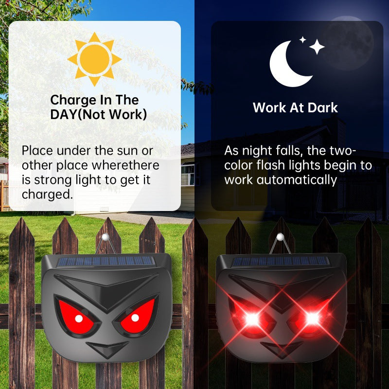 # Solar-Powered Flashing Outdoor Animal Repeller