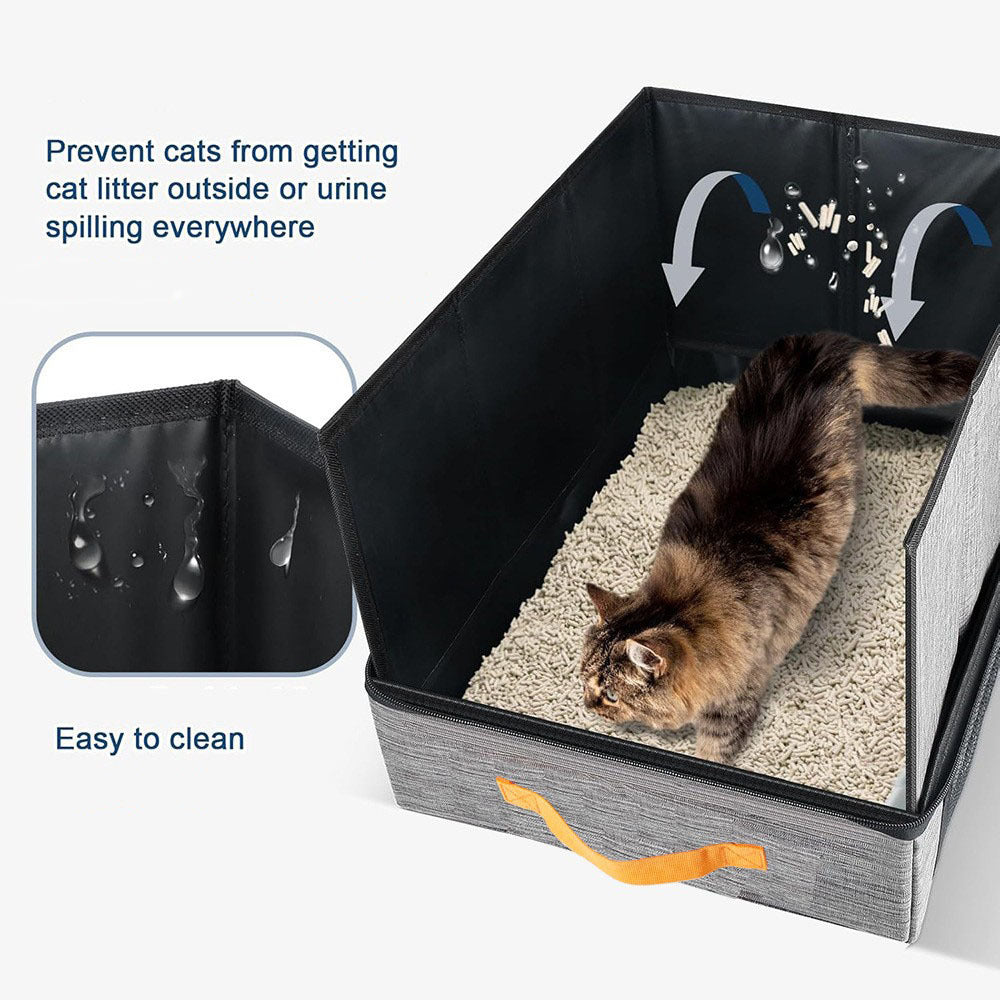 # Portable Foldable Fabric Cat Litter Box