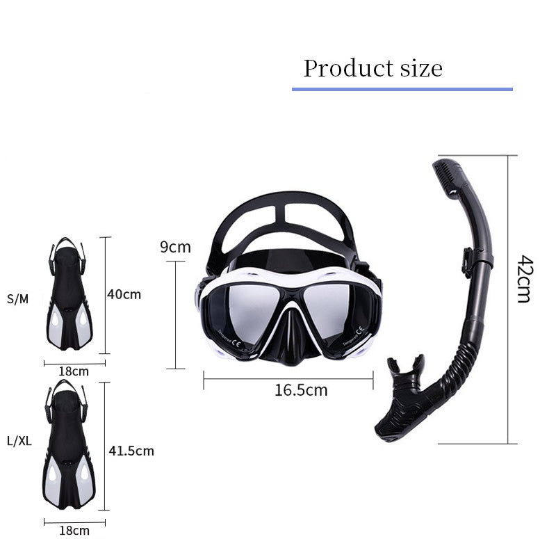 # Fully Dry Snorkeling Kit with Mask, Snorkel, and Fins