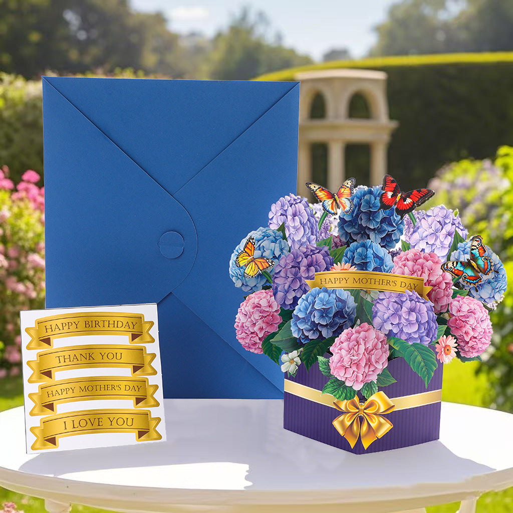 # 3D Pop-Up Flower Bouquet/Creative Greeting Card Ornament