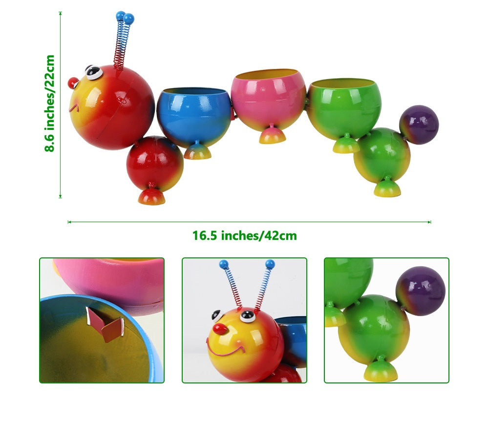 Caterpillar Metal Flower Pot