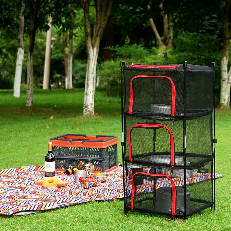 # Outdoor Four-Layer Folding Drying and Storage Basket