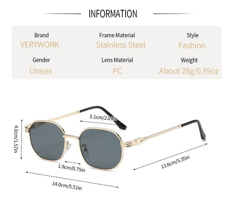 # New Metal Frame Oval Men's Sunglasses