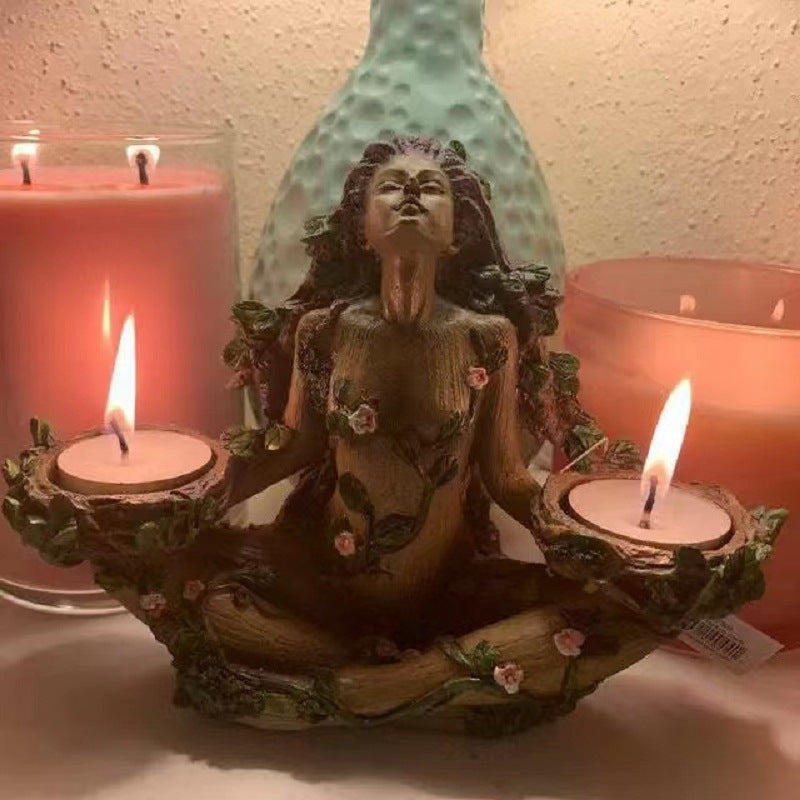 # Forest Guardian Art Candlestick Ornament