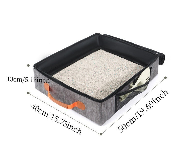 # Portable Foldable Fabric Cat Litter Box