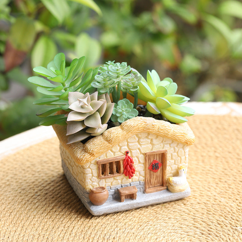 # Retro Country Style Artificial Succulent Bonsai