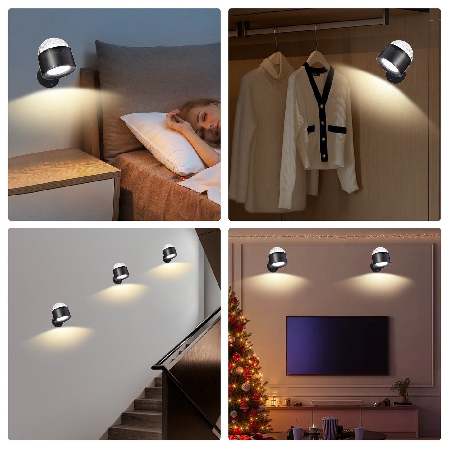 # LED Dual-Head Rechargeable Wall Lamp