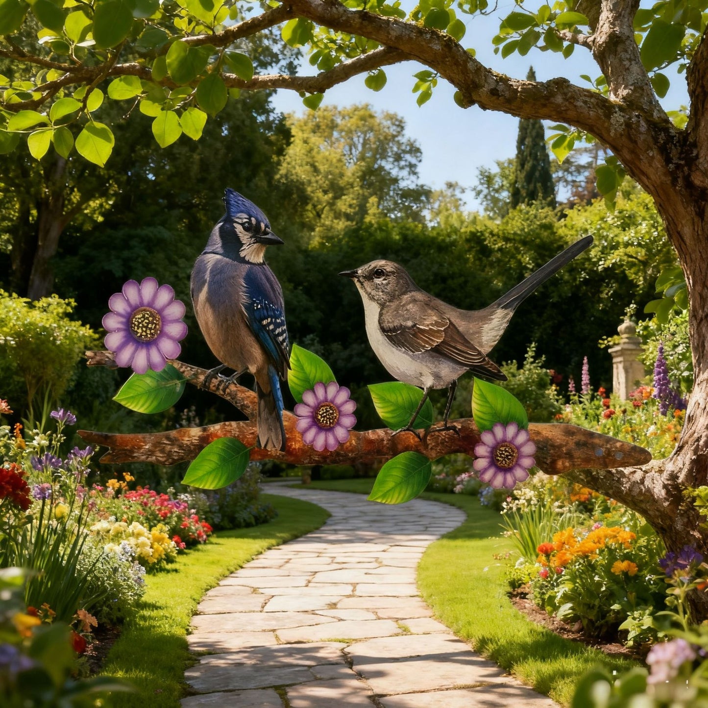 Metal Bird Outdoor Wall Decor