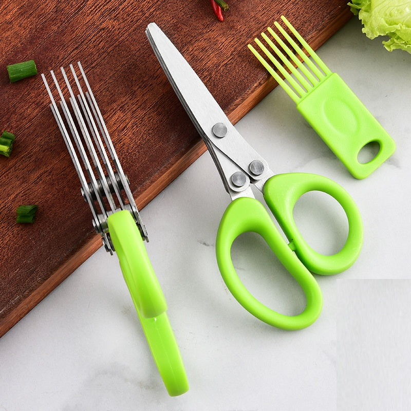Multi-functional Multi-layer Scallion Scissors