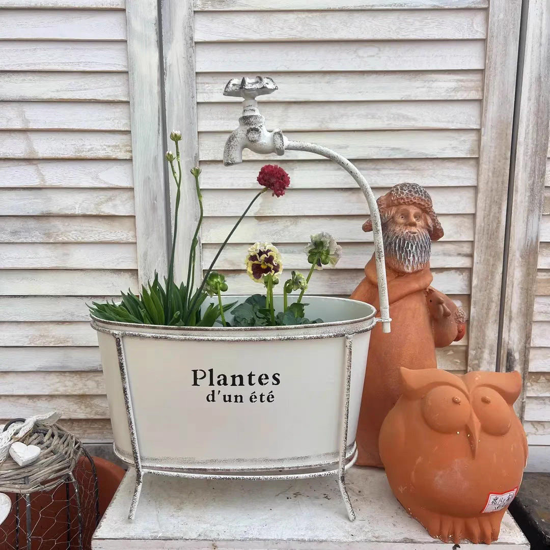 # Faucet-Shaped Gardening Pot