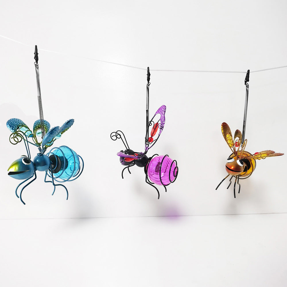 Solar-Powered Simulated Insect Garden Hanging Light