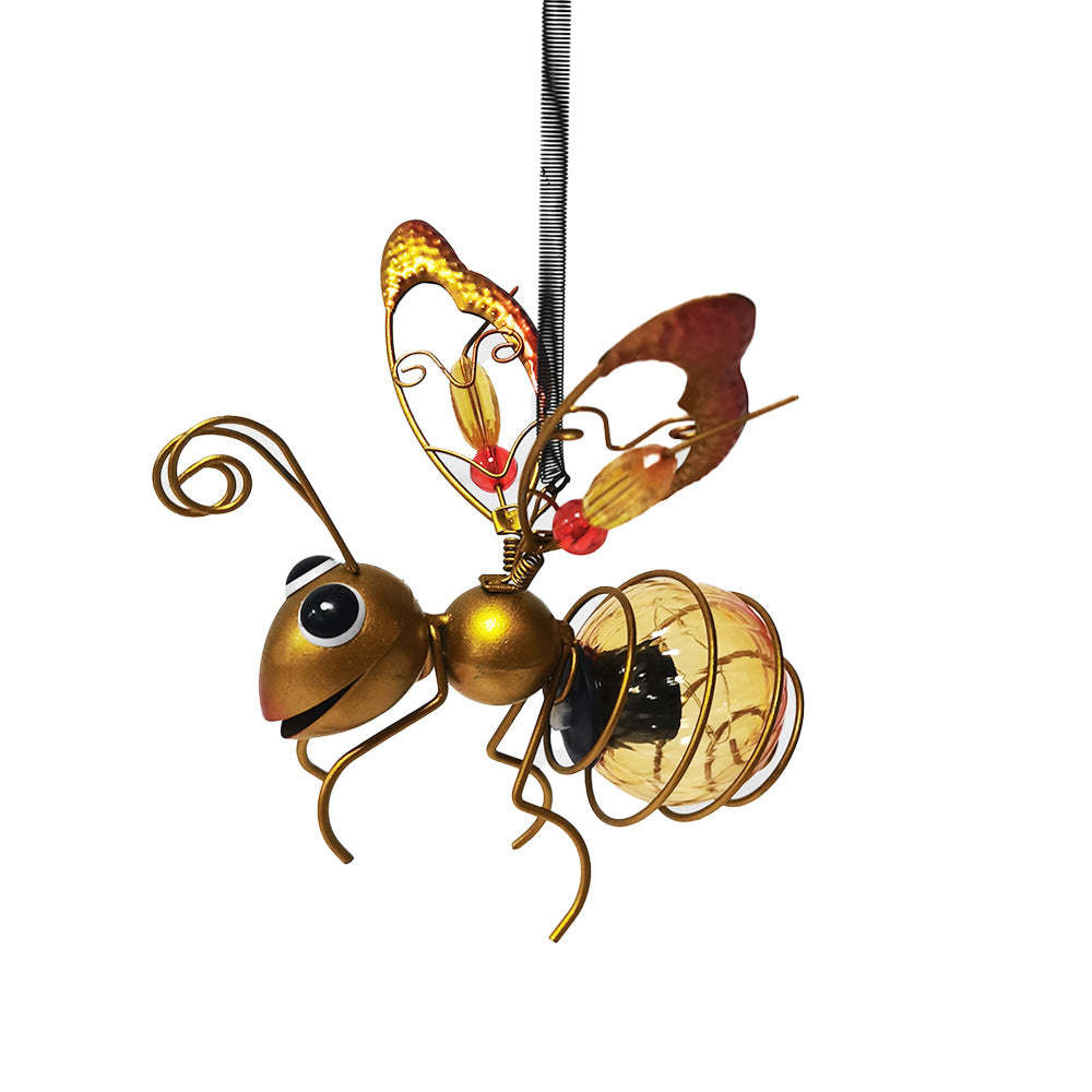 Solar-Powered Simulated Insect Garden Hanging Light