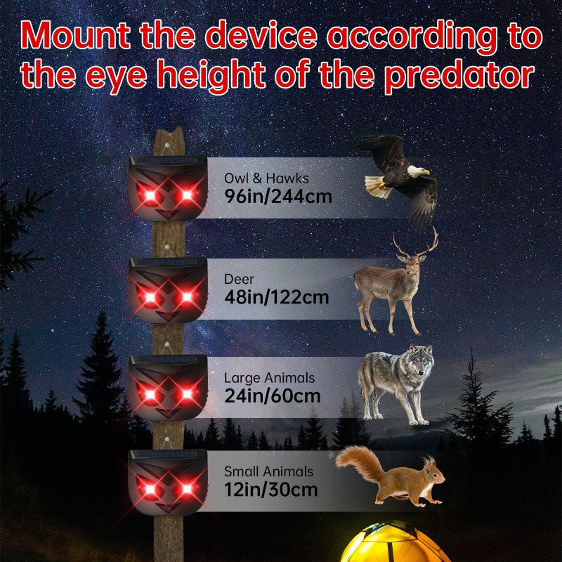 # Solar-Powered Flashing Outdoor Animal Repeller