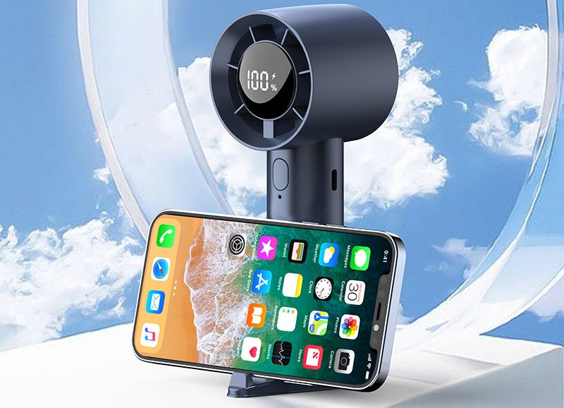 Handheld Digital Display Portable Fan
