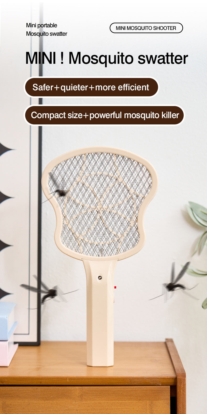 # Mini Handheld Electric Mosquito Swatter