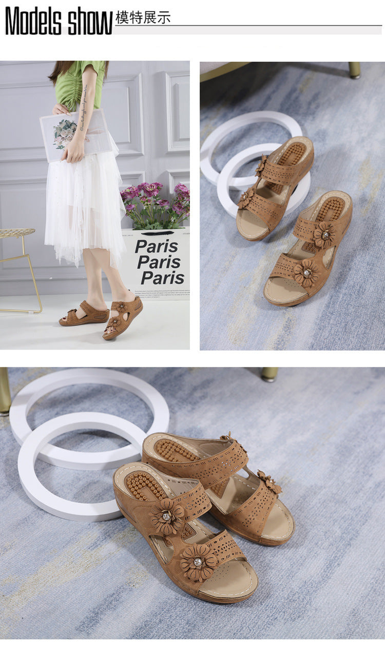 # Women's Plus Size Wedge Heel Casual Slippers