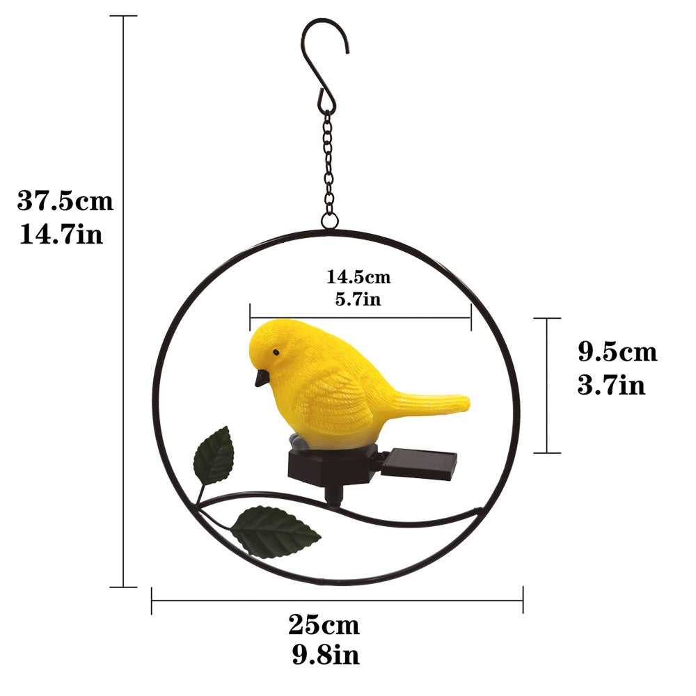 Solar-Powered Wrought Iron Hanging Garden Light