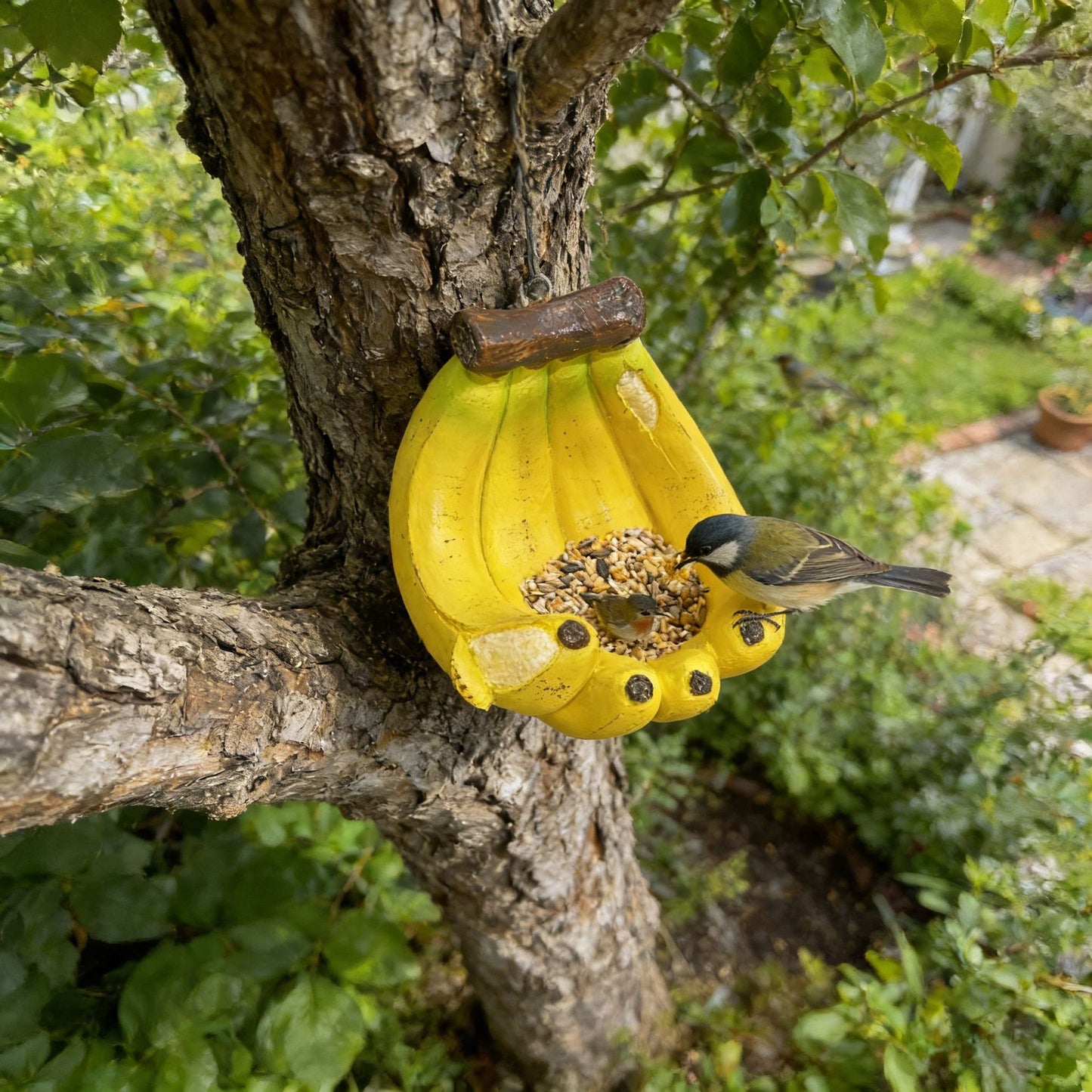 # Banana-Shaped Resin Bird Feeder Ornament