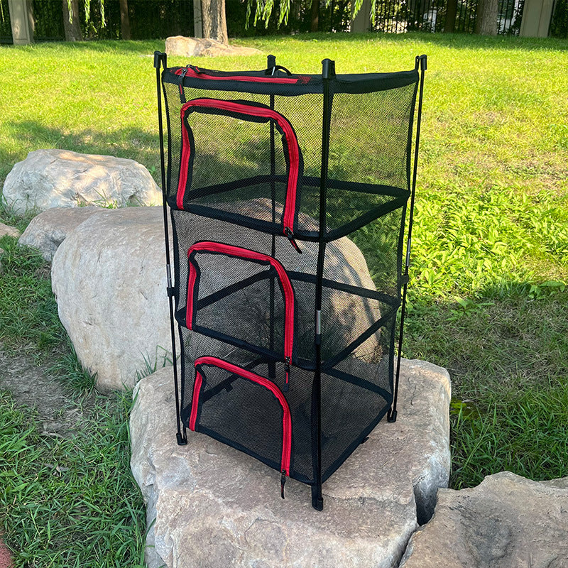 # Outdoor Four-Layer Folding Drying and Storage Basket