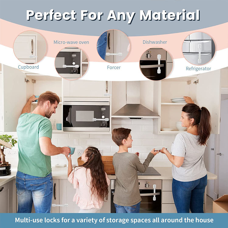 # Child Safety No-Drill Cabinet Locks
