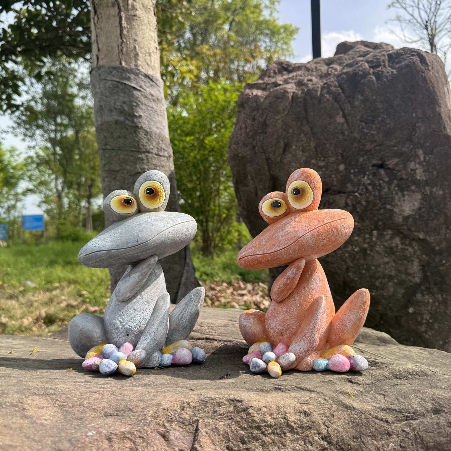 Resin Crooked-Mouth Frog Creative Decorative Ornament