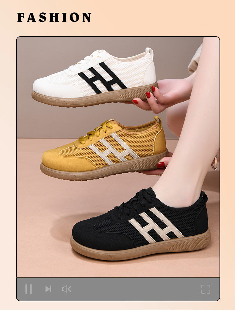 Breathable Mesh Soft-Soled Women's Cloth Shoes