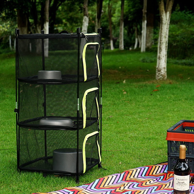 # Outdoor Four-Layer Folding Drying and Storage Basket