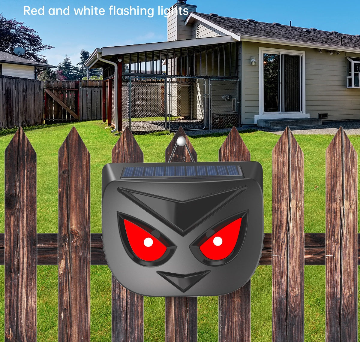 # Solar-Powered Flashing Outdoor Animal Repeller